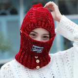 Dames Winterset | Gebreide Beanie Muts met Sjaal en Masker | Extra Warm & Zacht