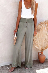 Florence™ Broek met hoge taille en smokwerk