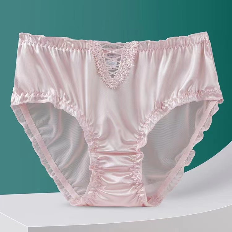 SatijnLuxe™ Naadloze Kant Onderbroeken