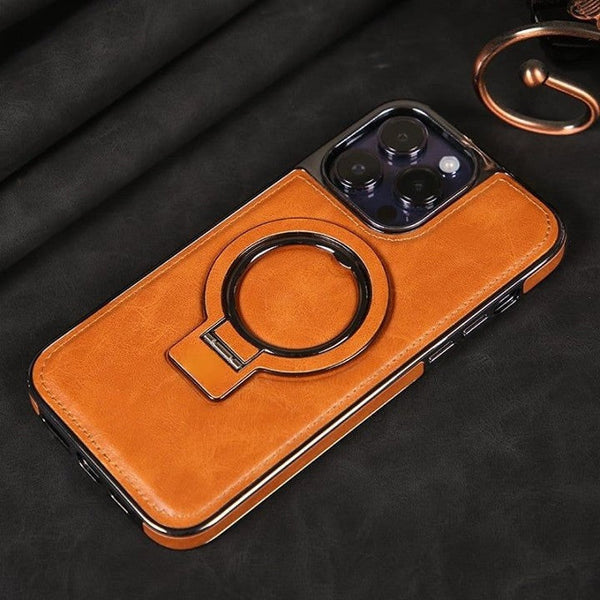 Phone Case met MagSafe | Standfunctie | Hoogwaardig Kunstleer | iPhone Bescherming