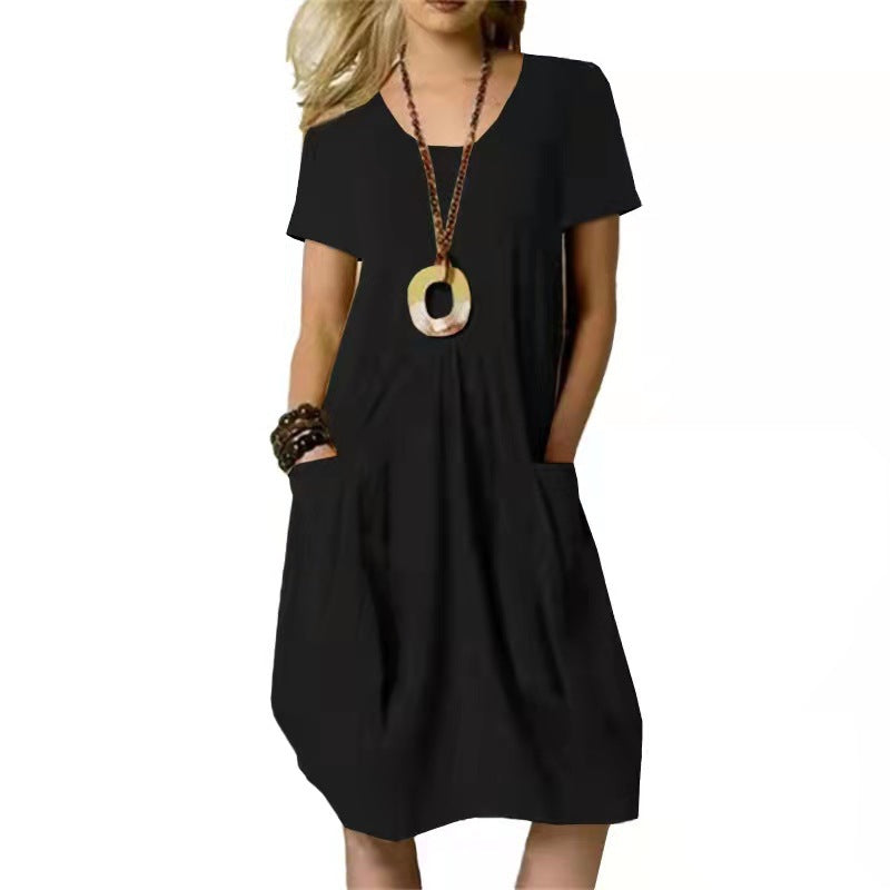 Carly - Summer Solid Color Loose Fit Dress