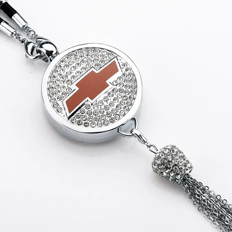 Auto-logo parfumhanger | Kristal & zinklegering | Sprankelende decoratie & cadeau-idee