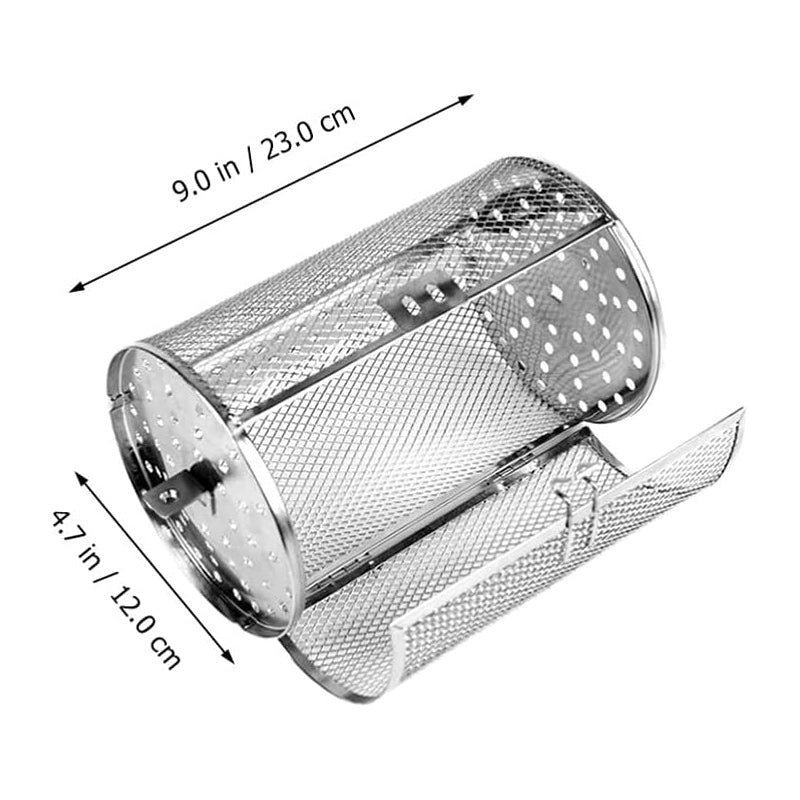 Roterende Grillkorf | 360° Warmteverdeling | RVS | 12×23 cm | Airfryer Compatibel