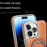Phone Case met MagSafe | Standfunctie | Hoogwaardig Kunstleer | iPhone Bescherming