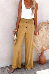 Florence™ Broek met hoge taille en smokwerk
