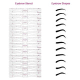 Wenkbrauw Sjabloon Kit | 12-delig Brow-Mapping Systeem | Perfecte Symmetrie