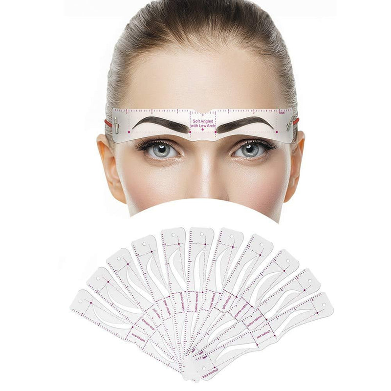 Wenkbrauw Sjabloon Kit | 12-delig Brow-Mapping Systeem | Perfecte Symmetrie