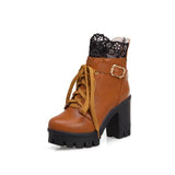 Cozenia™ | Modieuze veterschoenen met stevige hak