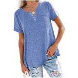 Lotte™ Blouse Met Korte Mouwen en V-hals