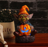 PhantomPumpkin™ 1+1 GRATIS | Halloween-Resin-Statue mit Kürbislampe