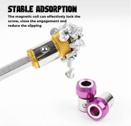Magnetische Schroevendraaier Ring | Aluminium | Sterke Schroef Grip | Corrosiebestendig