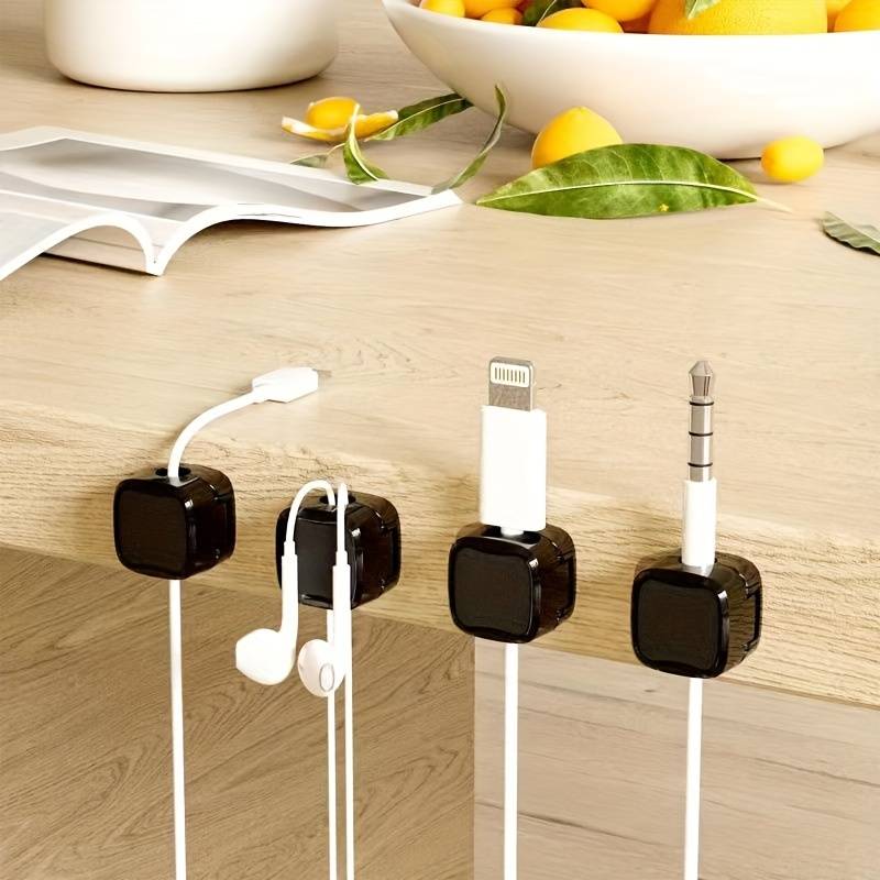 Magnetische Kabel Organizer | Zelfklevende Kabelhouder | Bureau & Auto | 5 Sleuven