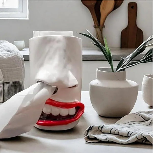Tissuebox Houder | Grappig Neus Ontwerp | Handgemaakt Decoratief Accessoire