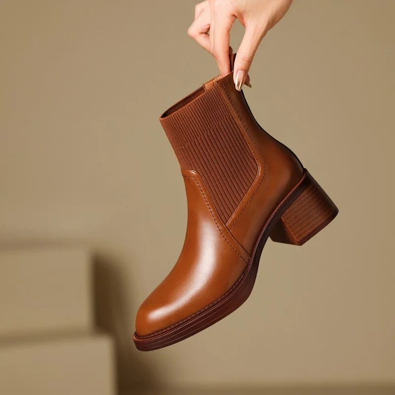 Britsestijl™ Elegante Stretch Martin Boots in Slanke Pasvorm