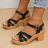 Laura™ - Platform Hoge Hakken Sandalen met Enkelsluiting