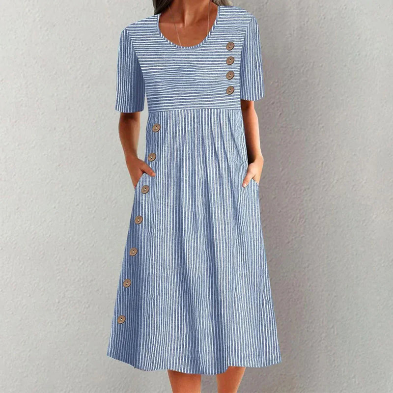 Pia | Casual zomerse midi jurk voor dames
