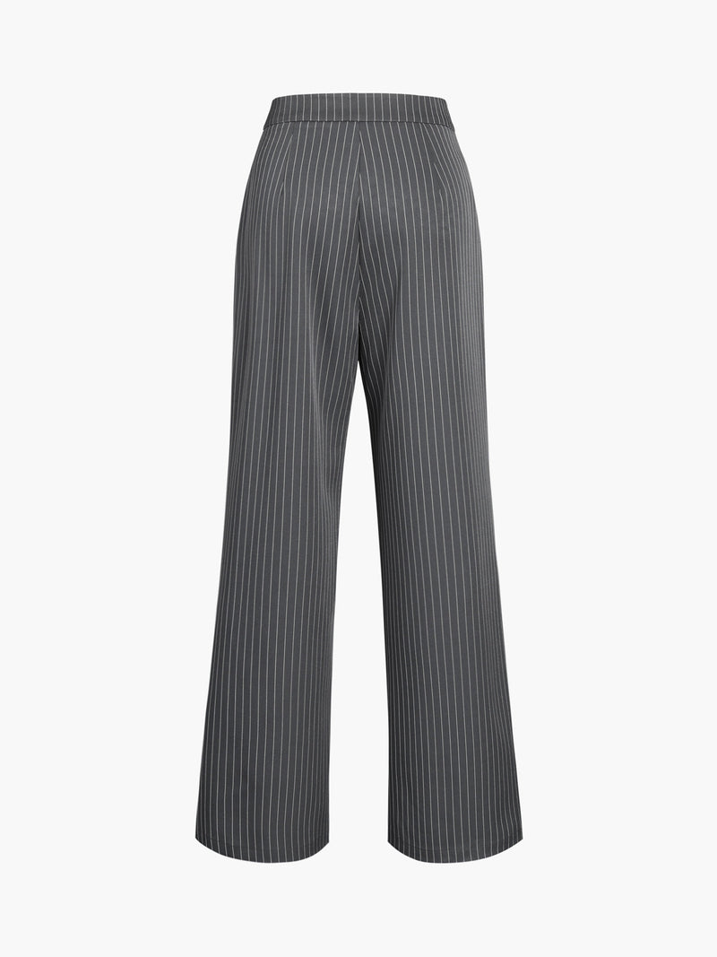 Isalie | Chic Pinstripe Geplooide Dames Broek