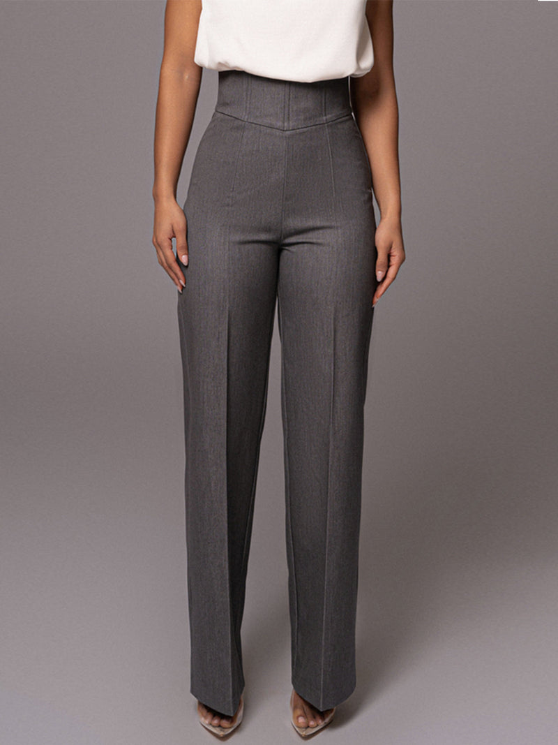 Nila | Slanke meisjes high-waisted broek