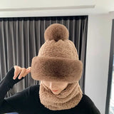 Dames Beanie Met Sjaal | Wintermuts | Winddicht & Extra Warm