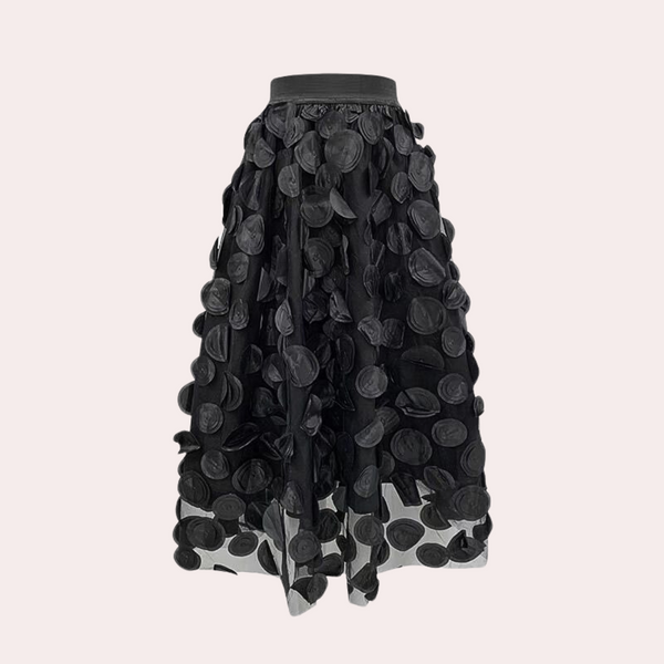 Heidi-Mode | Gepunktete Mesh Retro Rok
