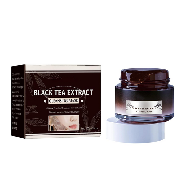 1+1 Gratis | Gezichtsmasker | Zwarte Thee & Ginseng | Tegen Acne, Rimpels & Huidoneffenheden
