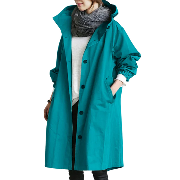 RegenachtigChic Dames Regenjas | Licht & Waterafstotend | Stijlvol Design | Ademend Weefsel