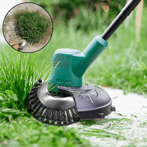Grastrimmer Opzetstuk | Staalborstel Tegen Onkruid & Mos | Universeel Geschikt | Ø 16 cm