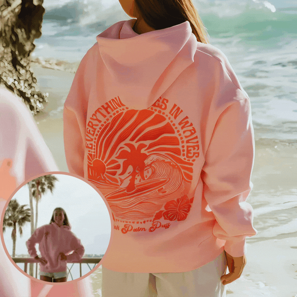 Hoodie Dames | Zachte Stof | Zonsondergang Print | Katoenmix