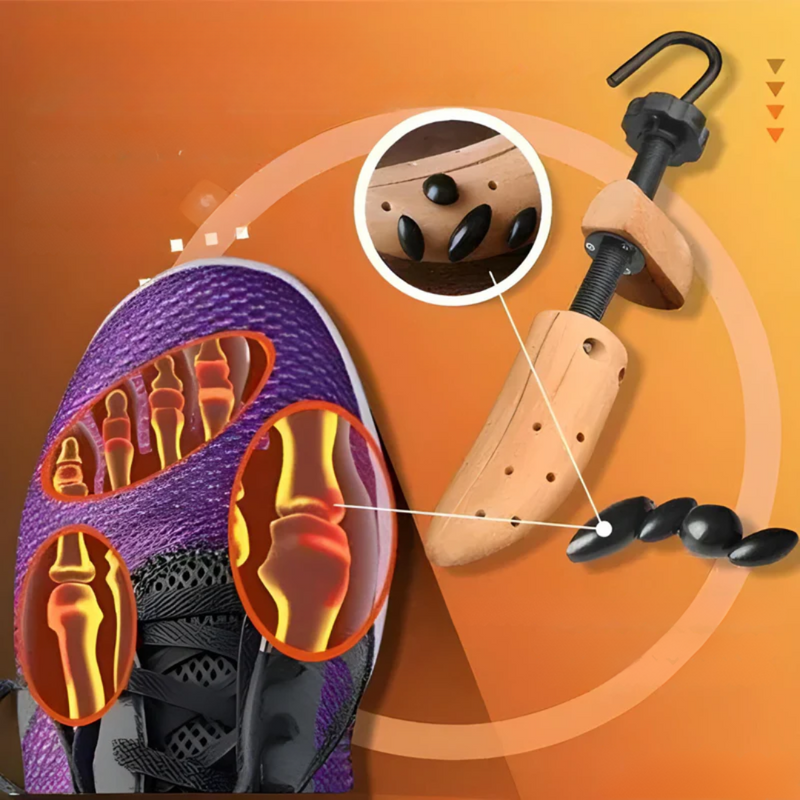 FootFit Schoenen Oprekkers | Verstelbaar | Comfortabel & Duurzaam | Hout