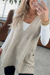Dames Truijvest | Oversized | Zachte Fuzzy Stof met Zijzakken