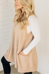 Dames Truijvest | Oversized | Zachte Fuzzy Stof met Zijzakken