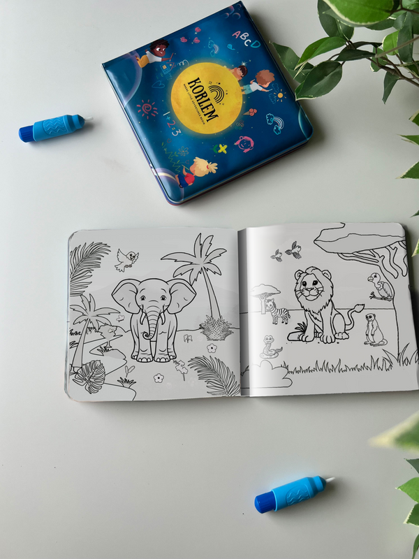 KleurenWonder™ Magisch Waterkleurboek | Herbruikbaar | Geen Rommel, Alleen Plezier