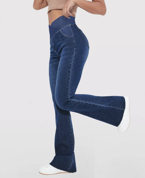 FlexiHigh™ Stretch Jeans met Hoge Taille en Crossover-Design