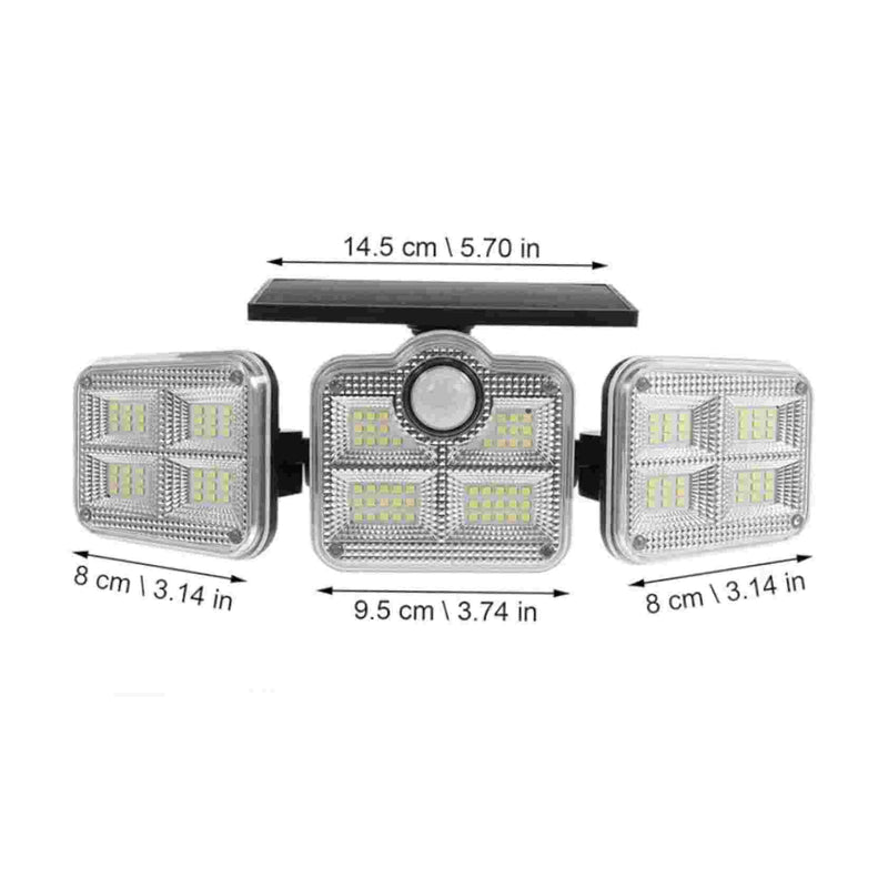 Solar Buitenlamp | 74 LED Spots | 200W Krachtige Verlichting | Bewegingssensor & Weerbestendig