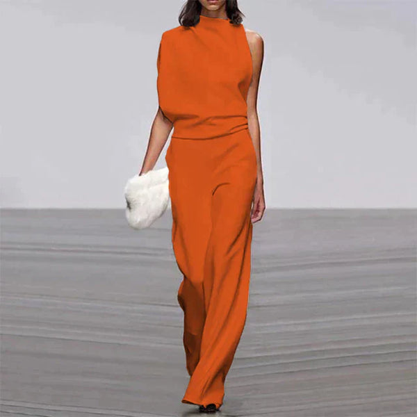 Mouwloze jumpsuit met wijde pijpen voor vrouwen | Chic