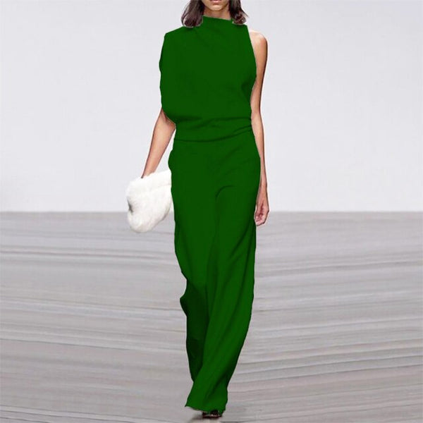 Mouwloze jumpsuit met wijde pijpen voor vrouwen | Chic