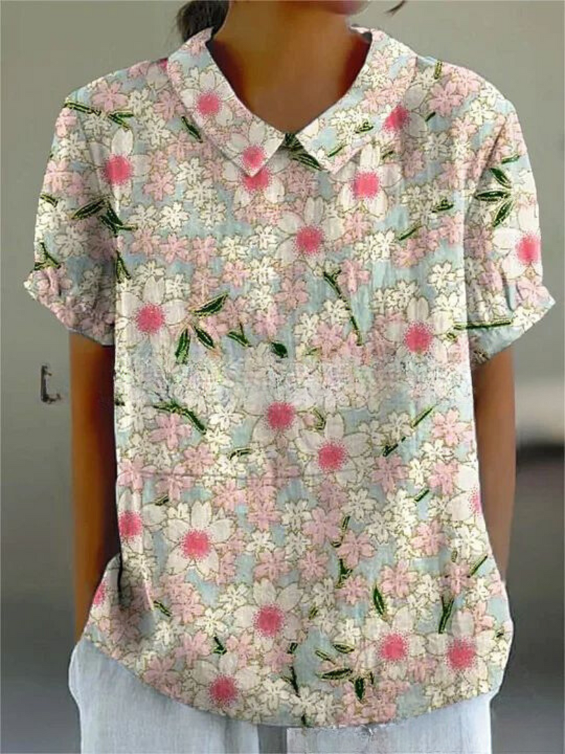 Dames Vintage Bloes met Bloemenprint | Casual