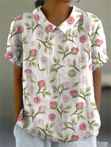 Dames Vintage Bloes met Bloemenprint | Casual