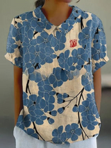 Dames Vintage Bloes met Bloemenprint | Casual