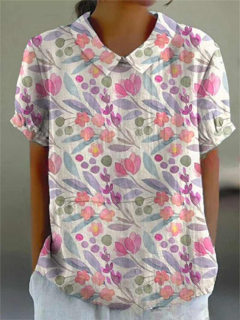 Dames Vintage Bloes met Bloemenprint | Casual