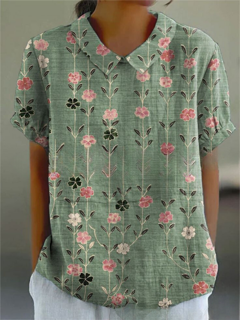 Dames Vintage Bloes met Bloemenprint | Casual