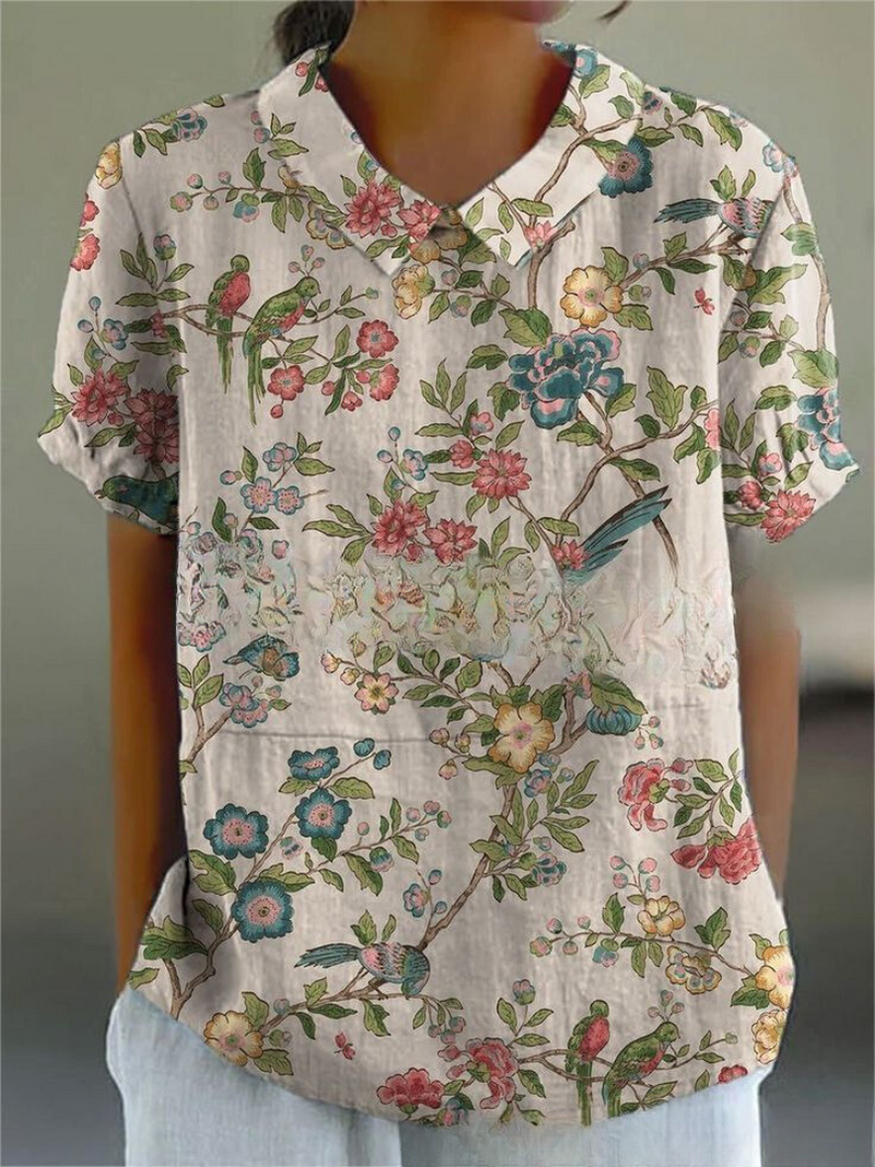 Dames Vintage Bloes met Bloemenprint | Casual