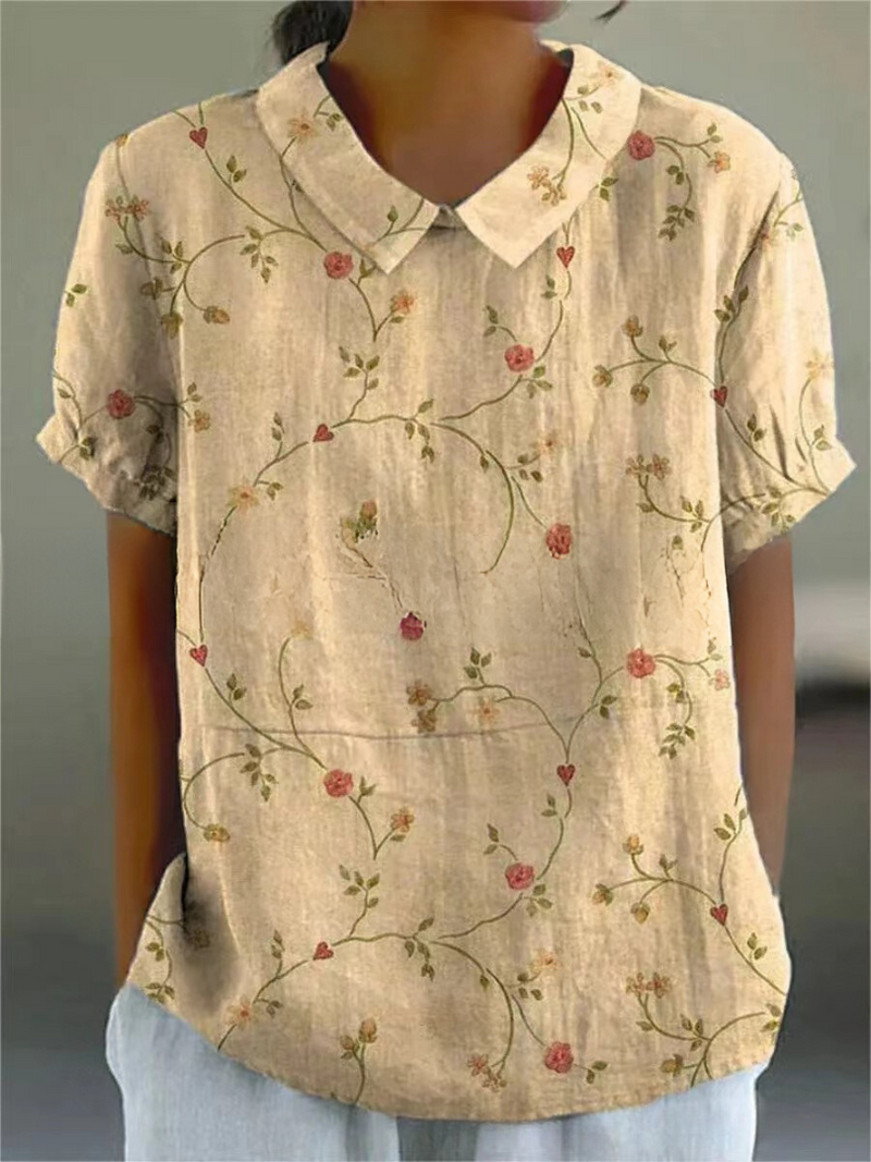 Dames Vintage Bloes met Bloemenprint | Casual