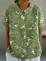 Dames Vintage Bloes met Bloemenprint | Casual