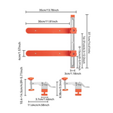 RailLijn™ | Professionele Ladegeleider Installatiemal | Laser Gegraveerde Liniaal & Magnetische Klem | RVS & ABS