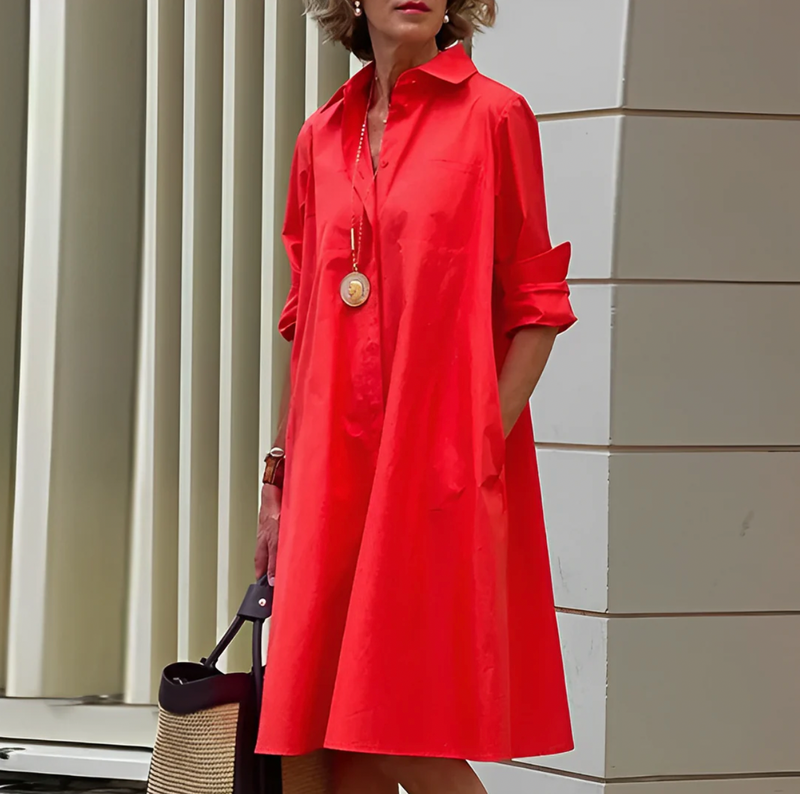 Lisbeth | Moeiteloos Comfort Dames Midi Jurk