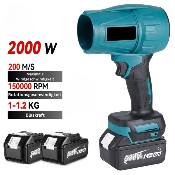 Hogedrukluchtspuit | BlaasKracht™ | Precisie Reiniging & Draadloos Ontwerp | 2000W Power