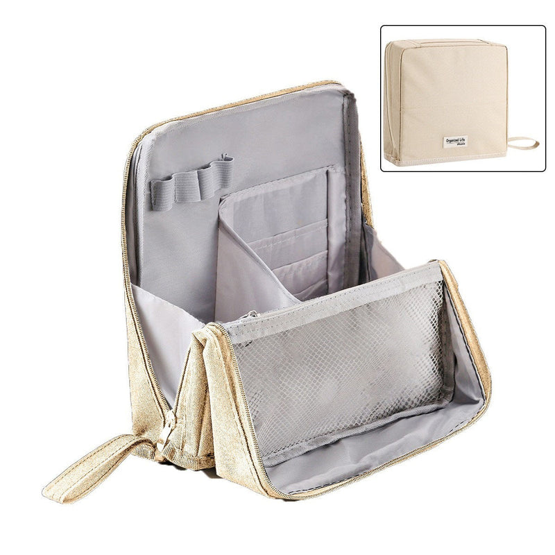 Make-up Organizer Tas | Reistas met Compartimenten | Waterdicht Nylon | 23x7x20 cm