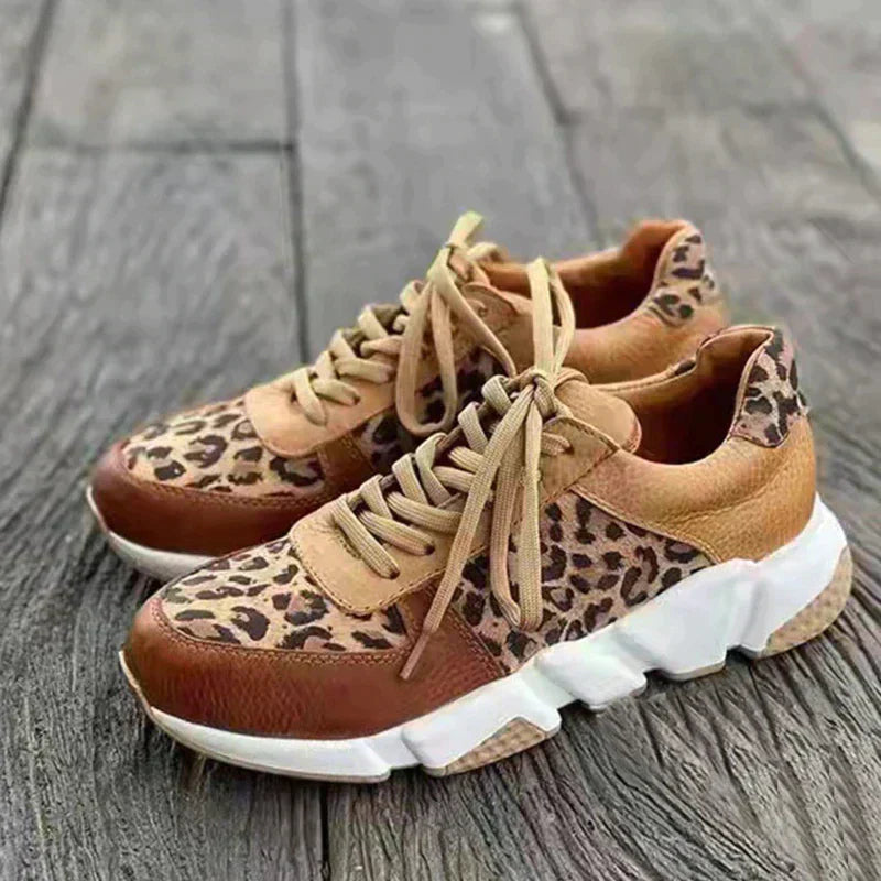 Crissa | Modieuze Dames Sneakers met Luipaardprint