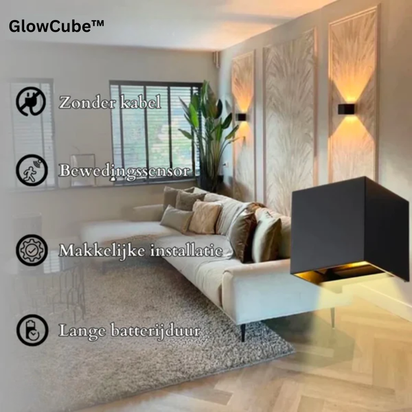 GlowCube™ Draadloze Luxe Wandlamp Voor Stijlvolle Verlichting 50% Korting Laatste Dag